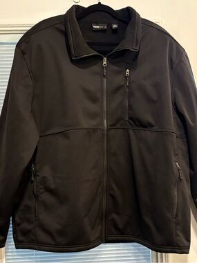 Swiss Tech XXXL Black Men's Softshell Jacket - Zip Front